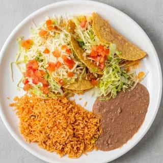 11. Tacos (3) Hard shell or Soft chicken or beef