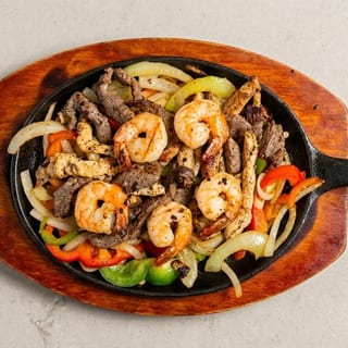 Trio Fajitas, Chicken, Steak, Shrimp (5)