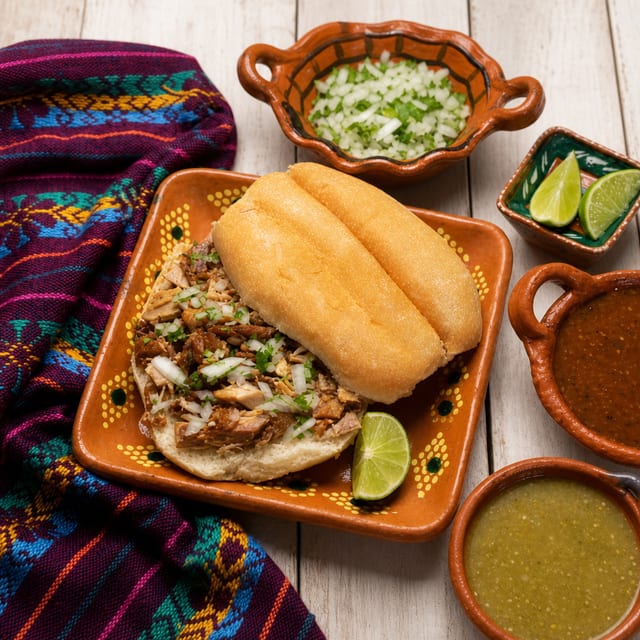 Torta de Carnitas.