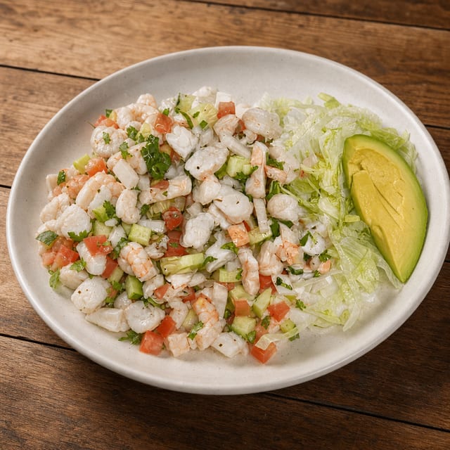 Ceviche De Pulpo Y Camaron.